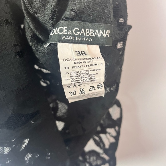 Dolce & Gabbana Lace Sleeve less black top 36 - Picture 3 of 5